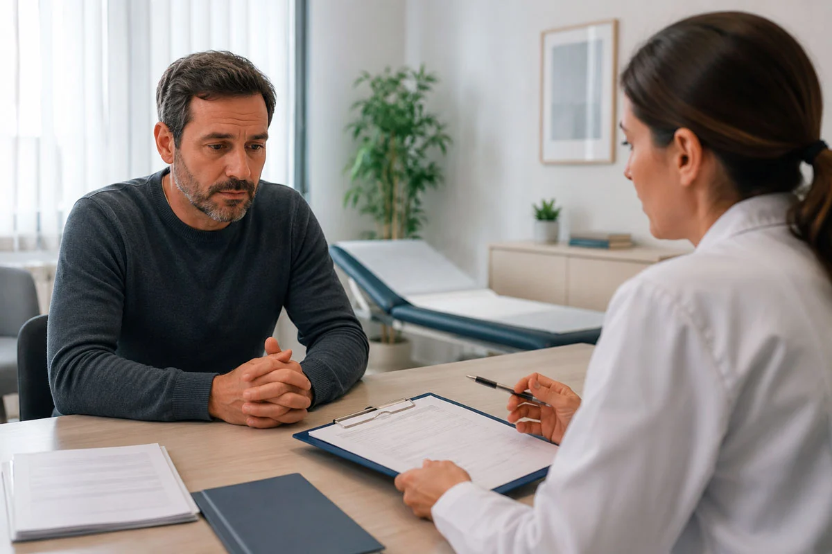 Pruebas médicas de la mutua durante una baja laboral